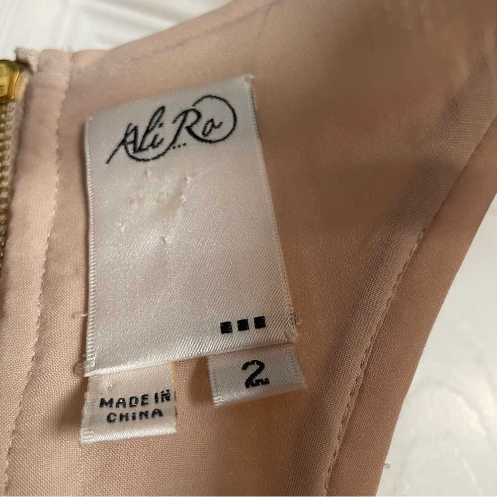 Ali Ro Gold Lace Designer Racer Back Dress - Picture 3 of 10